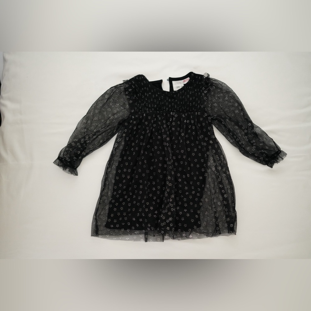 Zara Black tulle dress